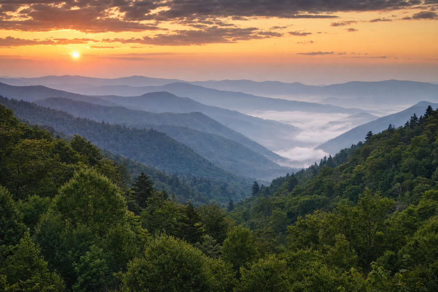 Great Smoky Mountains from Asheville, NC
